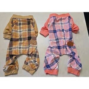 BEAUTYZOO PET Pajamas SIZE LARGE Dogs Girl Boy, Soft Puppy Pjs Jumpsuit SET OF 2